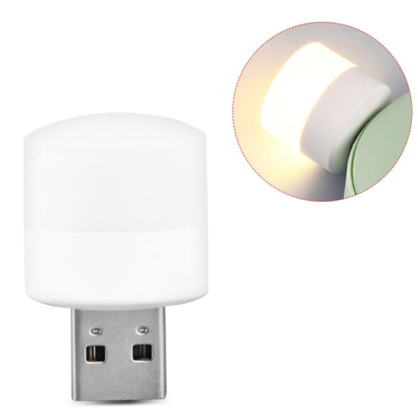 WHITE USB PORTABLE LED MINI BULB