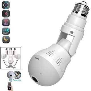 WiFi Flexible Light Bulb Camera 360 Degree Panoramic Infrared Night Vision